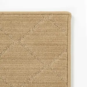 Hawkins Dark Beige Diamond Cut and Sew Custom Rug