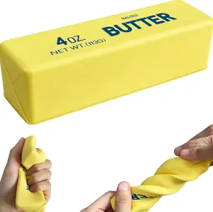 Butter-Scented Squishy Stress Relief Toy, Cream Bar Sensory Play Squishy Fidgets, Portable Fidget Cube for Teens and Adults