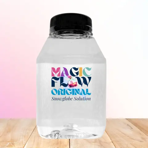 Magic Flow Original Suspended Glitter Solution - Medium Flow Art Supplies, Craft Supplies for Snowglobe Making, Sensory Bottles with Micas for Instant Mix & Magical Effect, Glitter Art Supplies