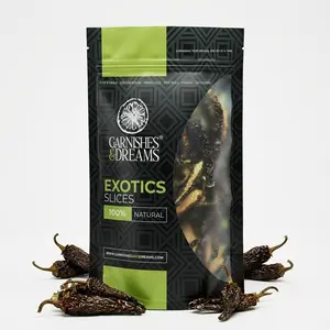 Garnishes & Dreams Dehydrated & Dried Jalapeño Halves – Spicy Green Garnish for Bloody Marys, Margaritas, Chili & Charcuterie Boards, Natural Edible Vegetable, No Salt Added