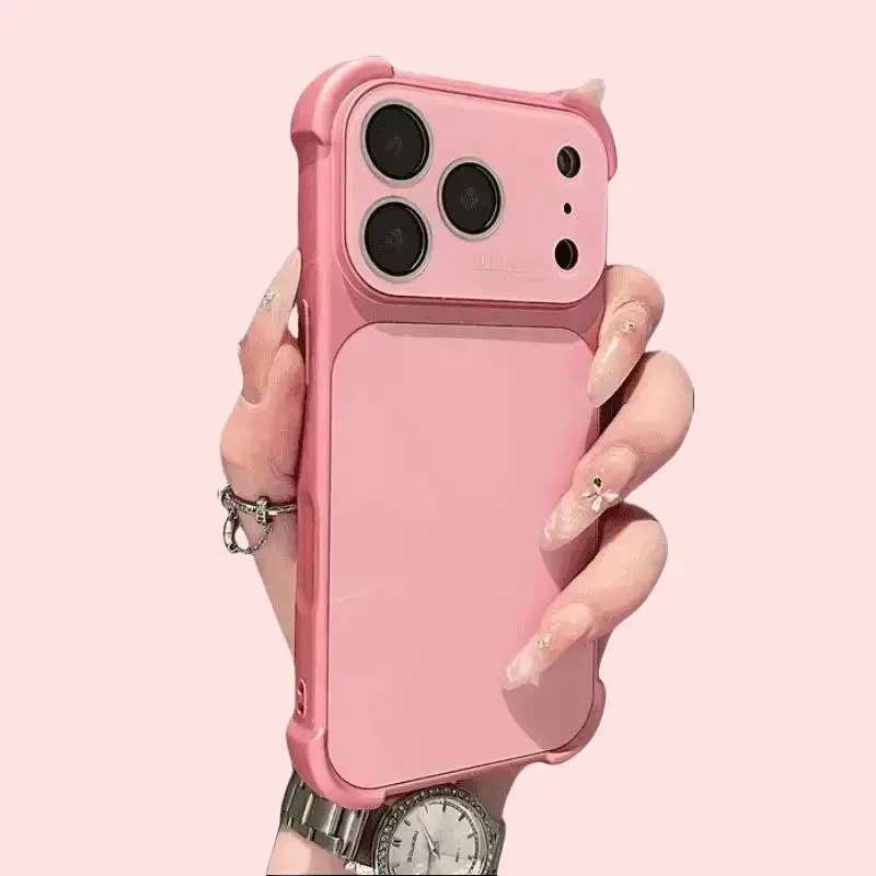 Customized Polycarbonate Handheld Smartphone Casing for iPhone 17 Pro Max,16,15,14,13 Pro Devices,IP13Promax - Blush Pink, Auto Focus Aurora Laser Protection, Large Window View, 4-Corner Anti-Drop, Full-Cover Stylish Shockproof Flush Mount Accessory