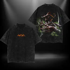 SPAVENTAPASSERI Gotham Grime Washed Tee Gift for movie fans Top Apparel Classic Oversized Seamless Simple Straight Man designer shirts Men's Regular Fit Floral Print Tee Heavyweight Cotton T-Shirts