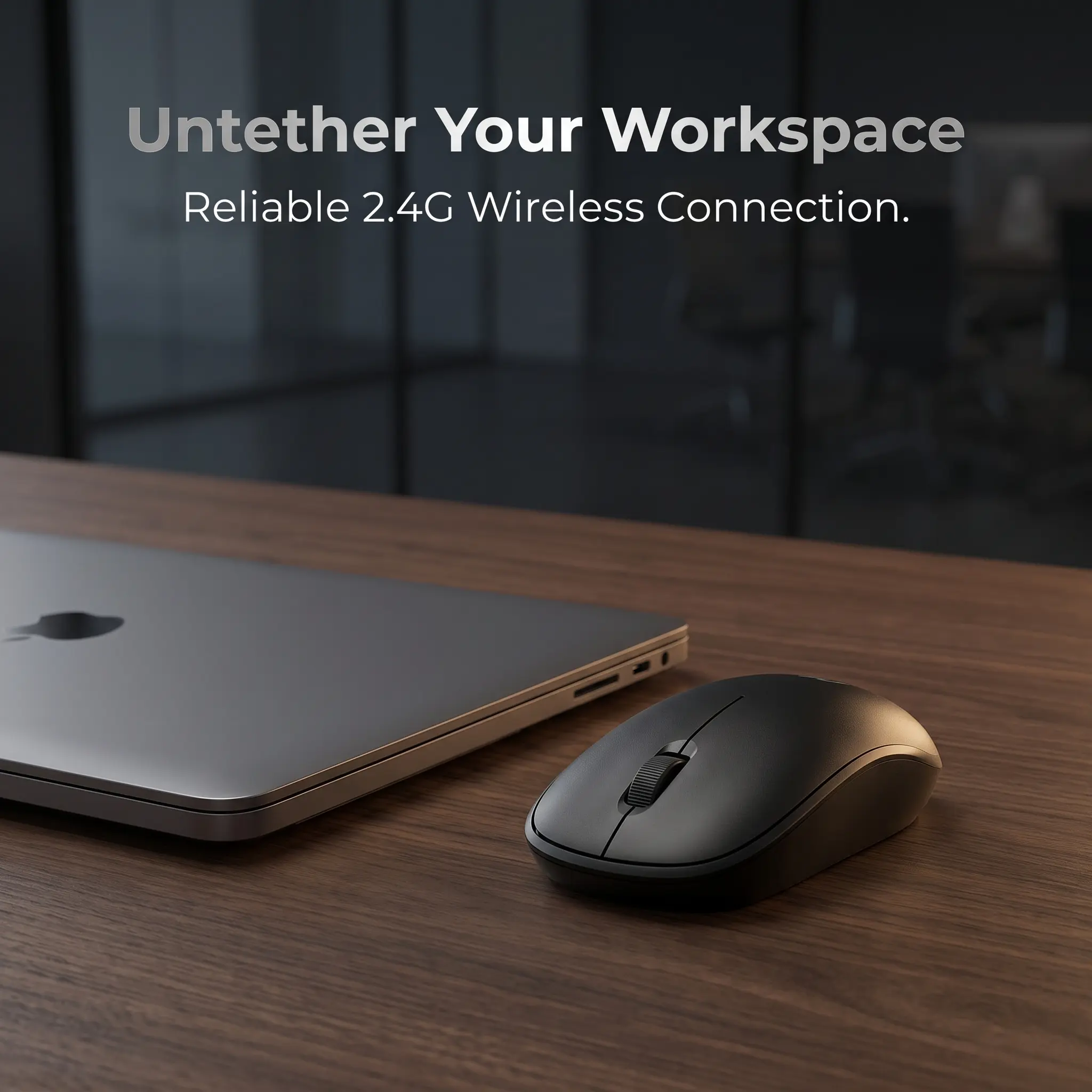 AOC MS200 2.4G Wireless Optical Mouse with 1200dpi Optical Sensor - Compact, Plug-and-Play, 3-Key, Precise Control, Stable Connection, Portable for Office Users, PC/Laptop Compatible