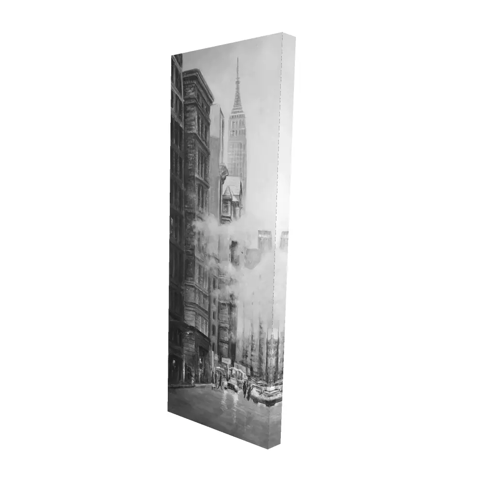 212 MAIN Monochrome Artistic New York City Morning Streets Wall Photo Print - 16x48 in., Home Supplies, Home Decor, Room Decoration (Model 2080-4816-CI253-1)