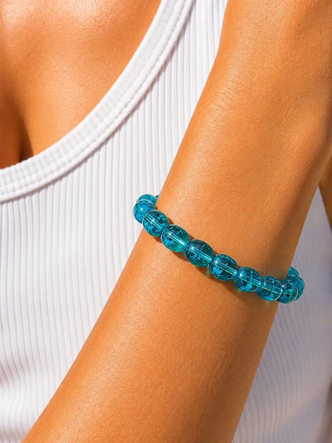 Glass Beaded Costume Jewelry Bracelets, Fashion Accessory for Women