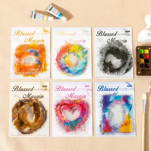 Watercolor Blending Border Sticker, 20 Sheets/bag PET Material Blending Border Sticker, DIY Decorative Sticker for Scrapbooking, Journaling, Gift Wrapping, Art Stickers, Craft, Decal, Crafting