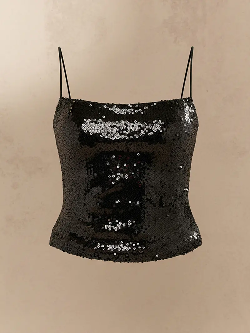 トップス gajess glitter camisole gajess glitter camisole black 【公式通販】