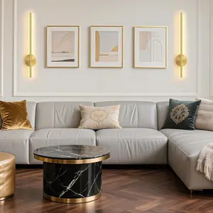 Modern LED charging wall lamp black, gold 50cm charging wall lamp home decoration charging wall lamp bedside lamp simple rechargeable wall lamp aluminum wall lamp decorative lamp Modern Mood Lighting suitable for living room, kitchen, island, bedroom
