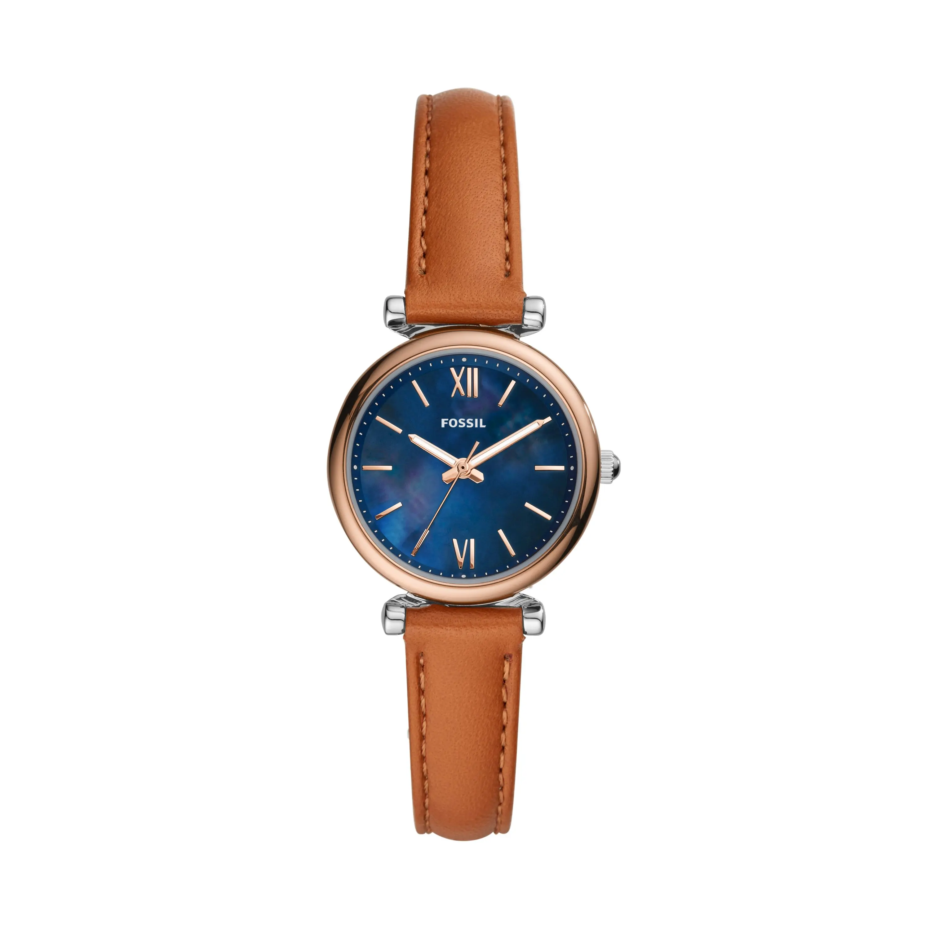 Fossil Women's Carlie Mini 28mm Three-Hand, Stainless Steel Watch Fossil Women's Carlie Mini 28mm Three-Hand, Stainless Steel Watch