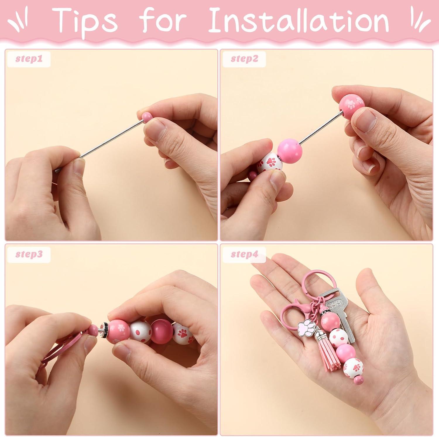 108 bead keychain set, including 10 keychains, 10 lobster chains, 38 various beads, 10 tassels, 10 bull pendants, and 30 spacer beads DIY craft gifts 108 bead keychain set, including 10 keychains, 10 lobster chains, 38 various beads, 10 tassels, 10 bull pendants, and 30 spacer beads DIY craft gifts