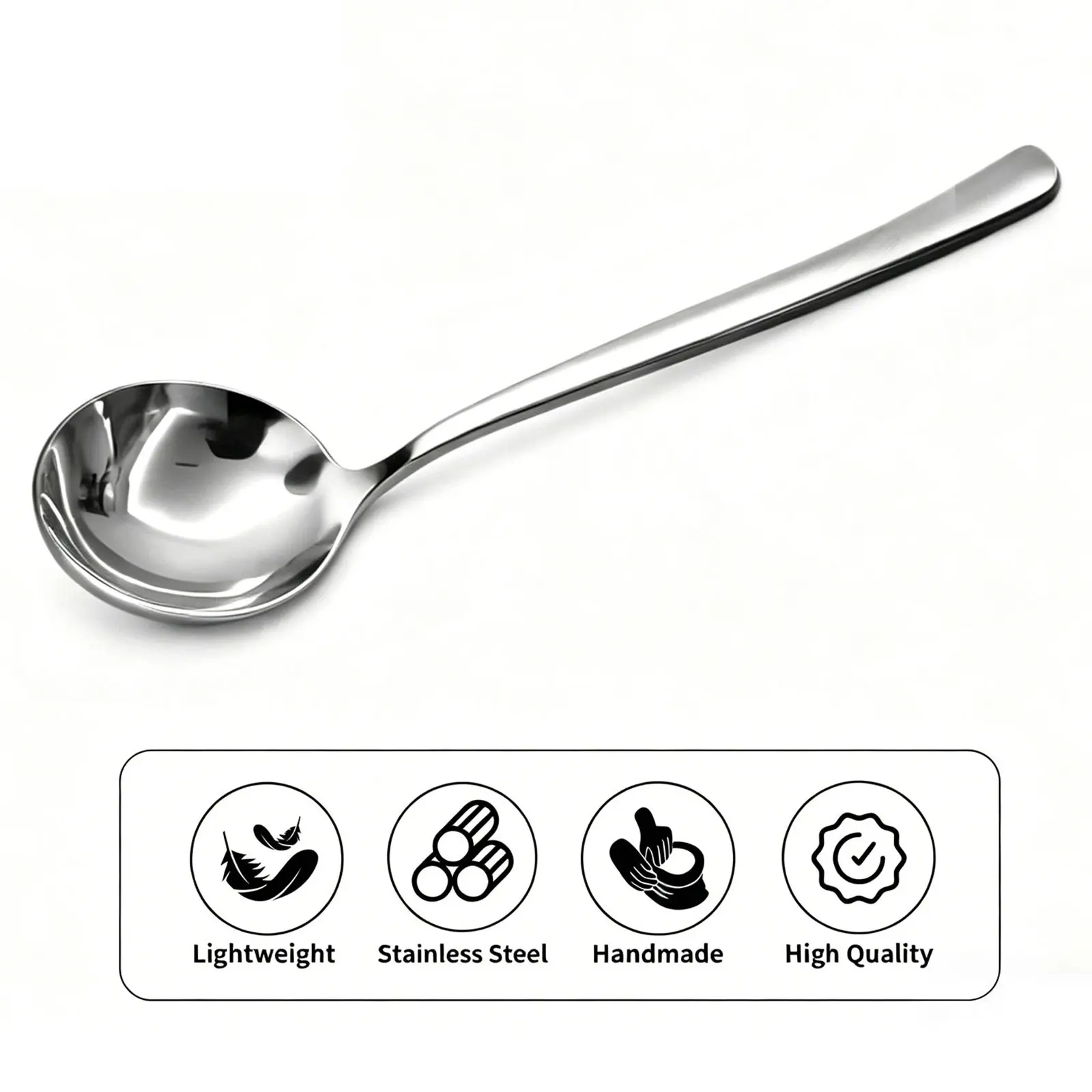 【AREL】Stainless Steel Spadle Set, Spoon & Ladle Hybrid, Cutlery, Tableware for Home, Kitchen & Dining