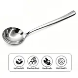 【AREL】Stainless Steel Spadle Set, Soup Spoon & Serving Ladle Hybrid, Durable Kitchen Utensils, Cutlery & Tableware for Cooking and Serving