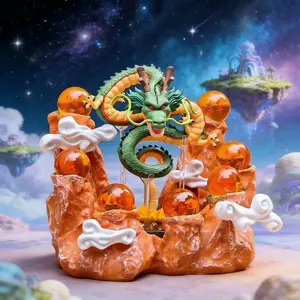 Resin Anime Shenron Series Figure Set, with 7 PCS 43mm Crystal Balls + Mountain Base – A Must-Have Collectible for Every Fan! Perfect for Halloween, Christmas, or as a Gift for Friends & Kids.