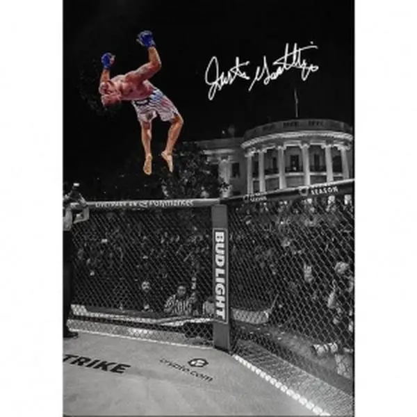 Justin Gaethje Poster, Iconic White House Backflip Poster, UFC Freedom 250, Signed MMA Poster, MMA Fan Gift - No Frame