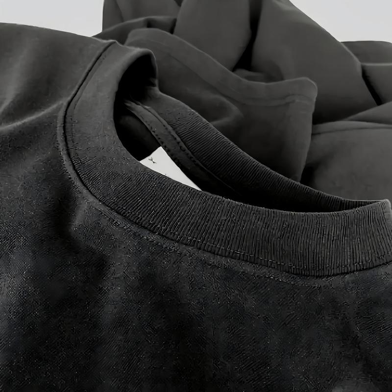 Men's 'I Clean the Room' Pattern T-Shirt - Black with White Cleaning Tool Design, High Elasticity Regular Fit Casual T-Shirt Suitable for Nannies and Cleaning Enthusiasts, Machine Washable, Nanny Uniform, Fun Printed Shirt, All-Season Clothing