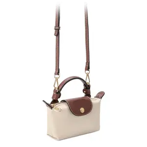 Mini Dumpling Bag Large Size Waterproof Fabric High Capacity Adjustable Shoulder Strap Portable Organized Storage Secure