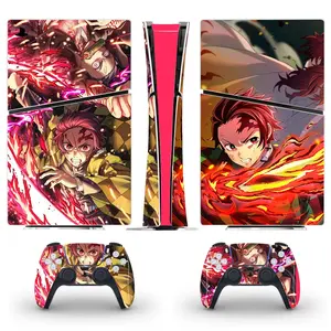 Anime New PS5 Slim Digital Skin Sticker Protector Decal Cover for Console Controller PS5 Slim Sticker Vinyl