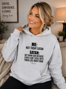 Satan Oh Thank God - Graphic Hoodie