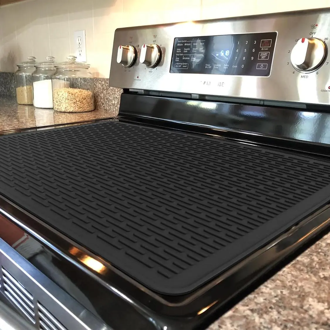 Silicone Stove Cover, 1 Count Non-slip Heat-resistant Countertop Protector Kitchenware, Multi-purpose Drying Mat for Home, Kitchen and Restaurant Use