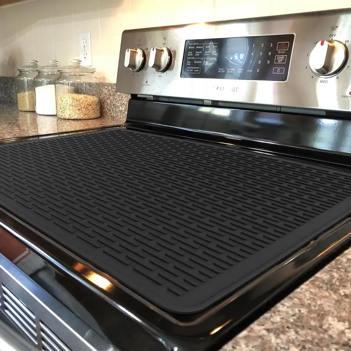 Silicone Stove Cover, 1 Count Non-slip Heat-resistant Countertop Protector, Multi-purpose Drying Mat for Kitchen and Restaurant Use