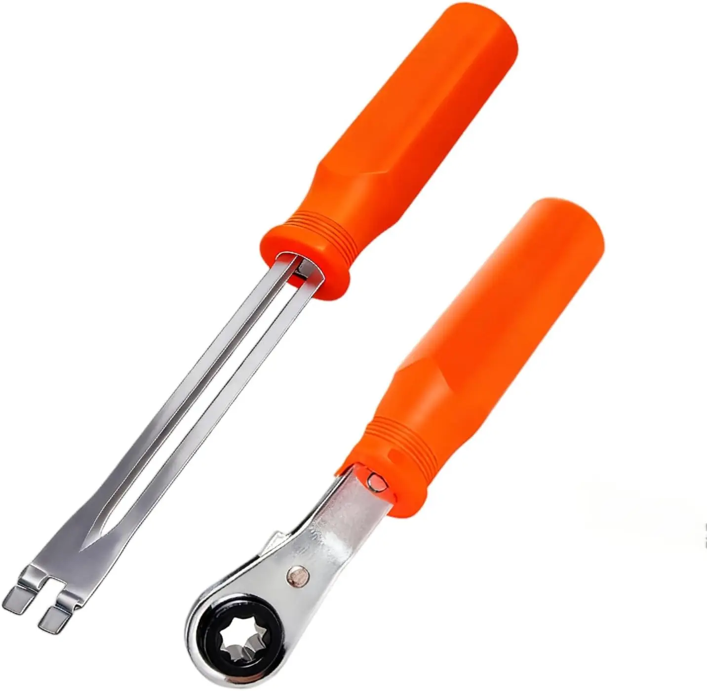 Automatic Slack Adjuster Tools, 5/16" Brake Adjustment Tool Set with Fork-End Release Tool and Ratcheting Wrench for Air Brake System on Semi Trucks and Trailers (2-Piece)
