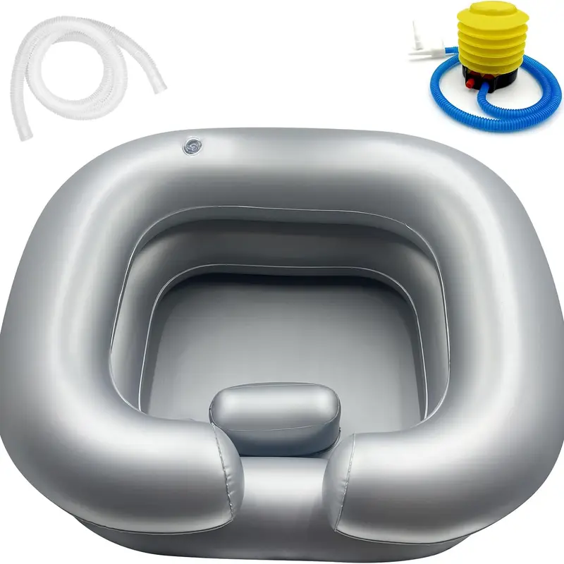 Inflatable Hair Washing Shampoo Basin, Portable Hair Washing Bowl for Bedridden, Disabled, Injured, Elderly, Hair Shampoo Bowl for Dreadlocks and at Home Hair Washing Sink