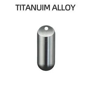 Titanium Alloy Portable Small Medicine Bottle, Sealed Waterproof Moisture-Proof Capsule Edc Pill Case, Cnc Machined Travel Outdoor Use