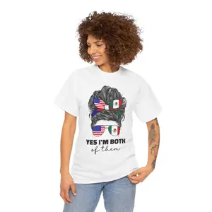 Mexican American Pride Shirt – Yes I'm Both of Them Graphic Tee – USA Mexico Heritage Apparel