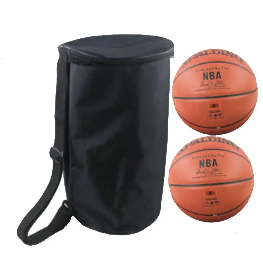 Professional 2 Basketballs/Volleyballs/Footballs Equipment Bags Waterproof Oxford Sports Duffel Bags Lightweight Portable Gym Tote Ball Storage Bag Organizer Backpack Carrier Holder (Black)