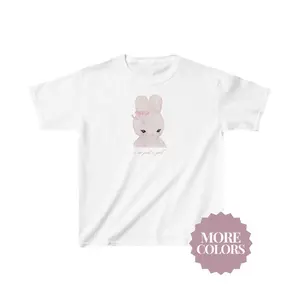 Miffy Bow Coquette Baby Tee, Cute Girly Bunny Vintage Shirt, I'm Just A Girl Shirt, Miffy Art Fan Gift, Retro y2k Baby Tee Fit
