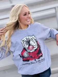 Nothing Finer In The Land Bulldog Artisan Graphic Sweatshirt Casual Apparel