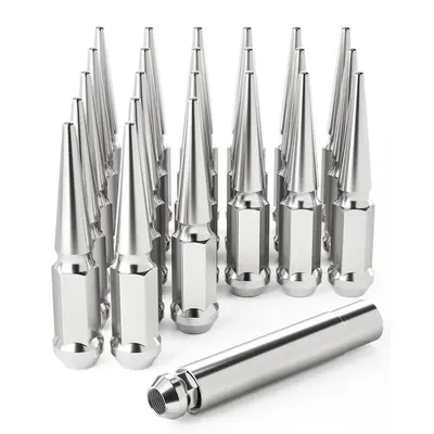 20Pc 4.5 TALL BLACK M12x1.5 SPLINE SPIKE LUG NUT+KEY FIT 20Pc 4.5 TALL BLACK M12x1.5 SPLINE SPIKE LUG NUT+KEY FIT