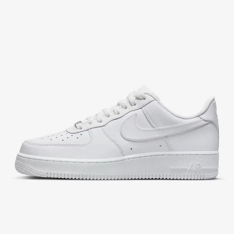 Nike Air Force 1 '07 Low Top Sneakers, Men's Women's White Classic Leather Casual Shoes, Streetwear Lifestyle AF1 CW2288-111
