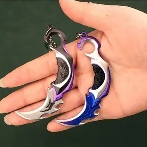 Valorant Game Peripheral Skin Mini Claw Model Keychain Uncut Safe Weapon Model Cosplay Toy  Kids Favorite Gifts