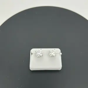 4CTW MOISSANITE EARRINGS 925 STERLING SILVER 24M
