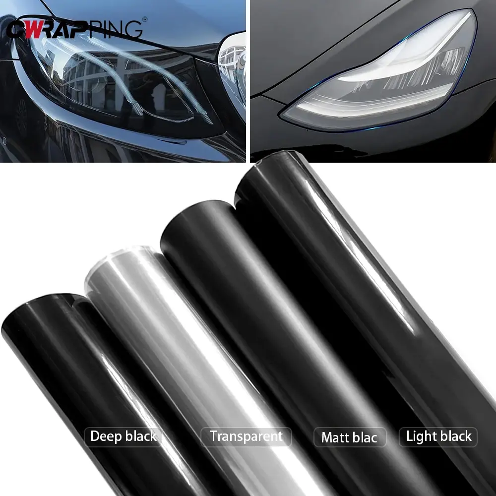 30X100cm Car Light Film Headlight Fog Light Taillight Smoke Black Tint Film Waterproof Sticker for Motorcycle Car Accessories