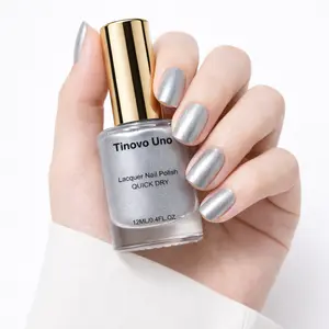 Tinovo Uno Mirror Chrome Nail Polish - No-Bake Quick Dry, Metallic Shine, Professional & Easy Home Manicure Cutics 1 Pc, 12ml - Cosmetic