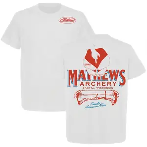 Sexy Lady with Mathews Archery Proudly American Made T-shirt, Gift for Archery Hunting Lovers, Archery Tactical Gear, Unisex Short Sleeve Casual 100% Cotton