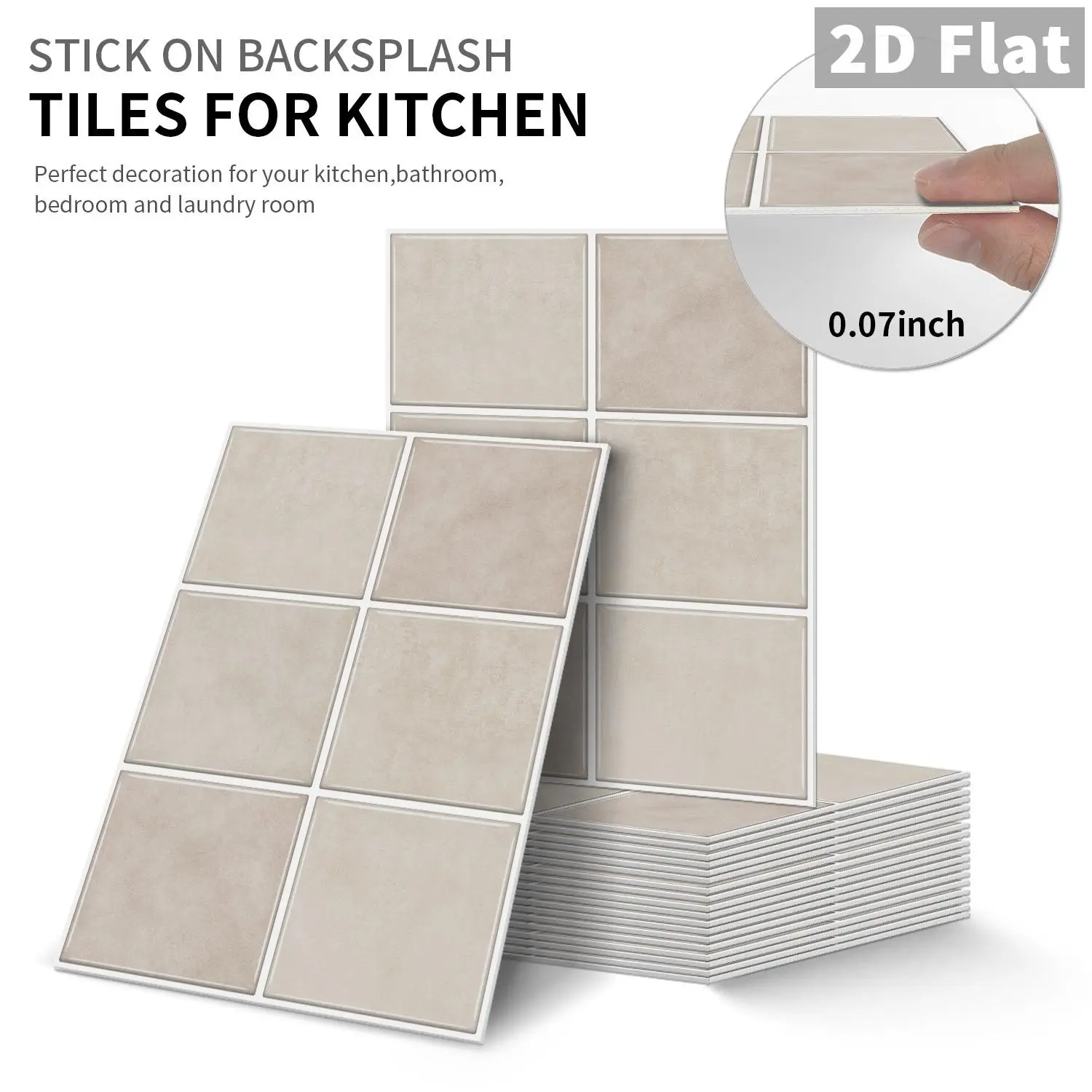 12/24PCS GST/ART Vintage Purple Large Square Grid PE Crystal Tile Stickers Gift Box Waterproof Oil-Proof Peel and Stick Backsplash for Kitchen Bathroom