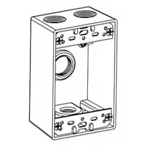 Orbit Industries  1B50-4 4.5 in. Holes 1 Gang Weatherproof Box, Gray