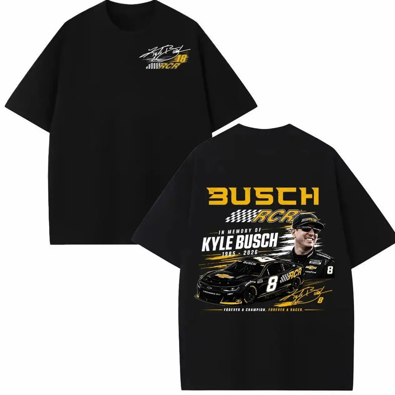 180g[100%cotton]Comfort Colors Kyle Busch Shirt, Kyle Busch 8 Nasssscar Racing Tee, Kyle Busch Race Car Graphic T-Shirt, RIP Rowdy Shir ,Stock Car Fan Apparel, Unisex Gift For Racing Lovers.3Q9