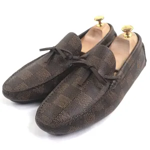 Pre-owned Louis Vuitton Canvas Small Leather Goods LV Driver Damier Deck Shoes