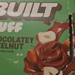 BUILT Chocolatey Hazelnut Puff - 12 Count, 16G Protein, 150 Calories, Rich Nutty Flavor with Real Hazelnut Pieces