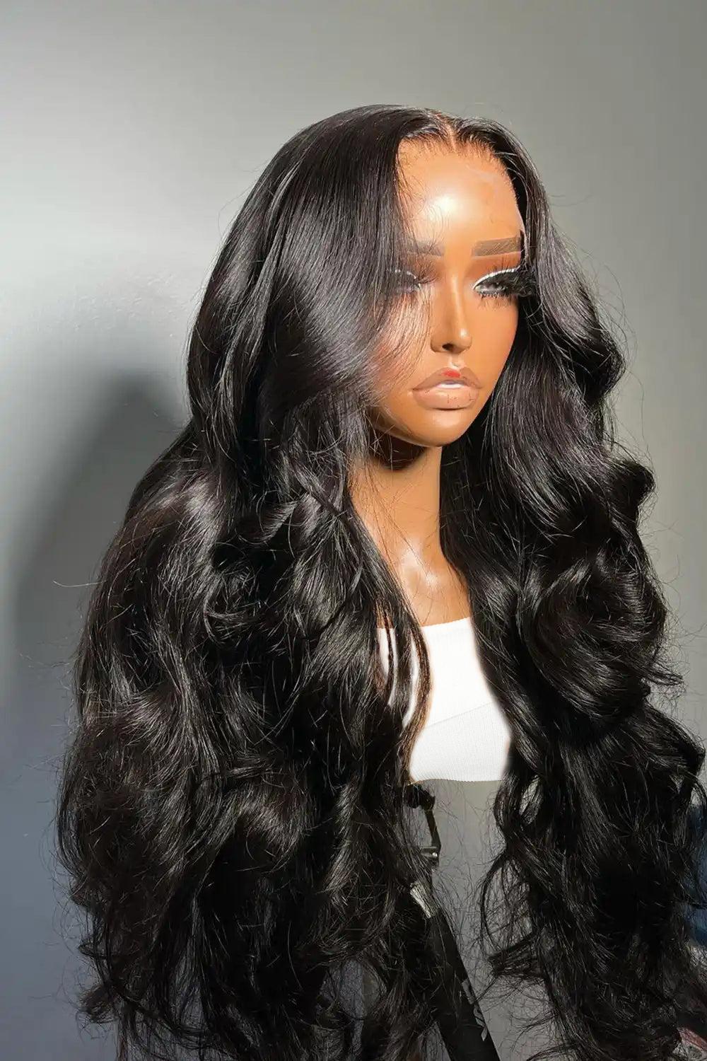 Ali Pearl Hair 13x6 Lace Front Wig Pre Curled Loose Body Long Lace Parting Human Hair Pre Plucked Lace Frontal Wigs