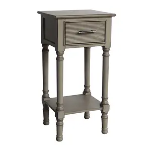 Urban Designs  Urban Designs French Country End Accent Table With Storage - Grey