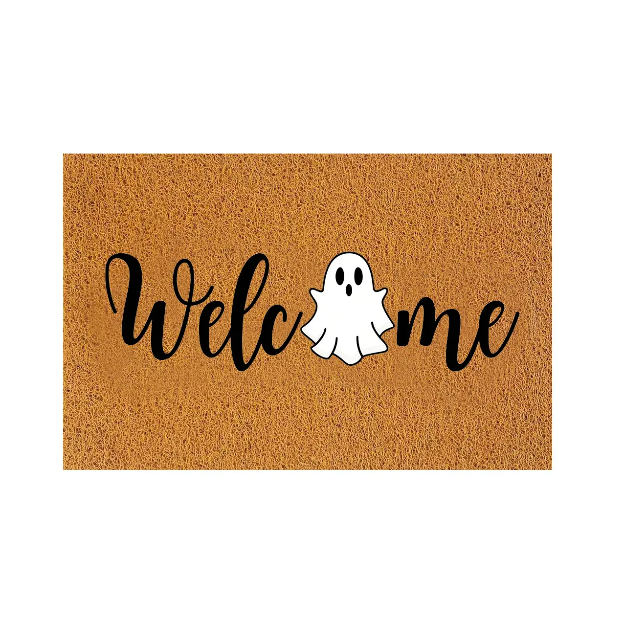Cute Ghost Welcome Personalized Doormat - Decorative Household Textile for Room Entrances, Halloween Home Decor Enhancement
