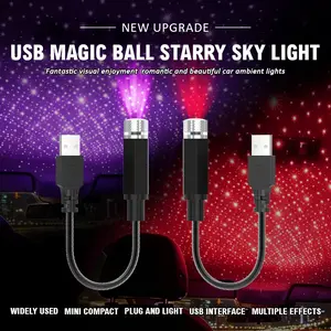 Car Interior Starry Sky Projector Light, USB Powered Car Atmosphere Light, DJ Lights for Car, Car Interior Decorative Light, Automotive Accessories