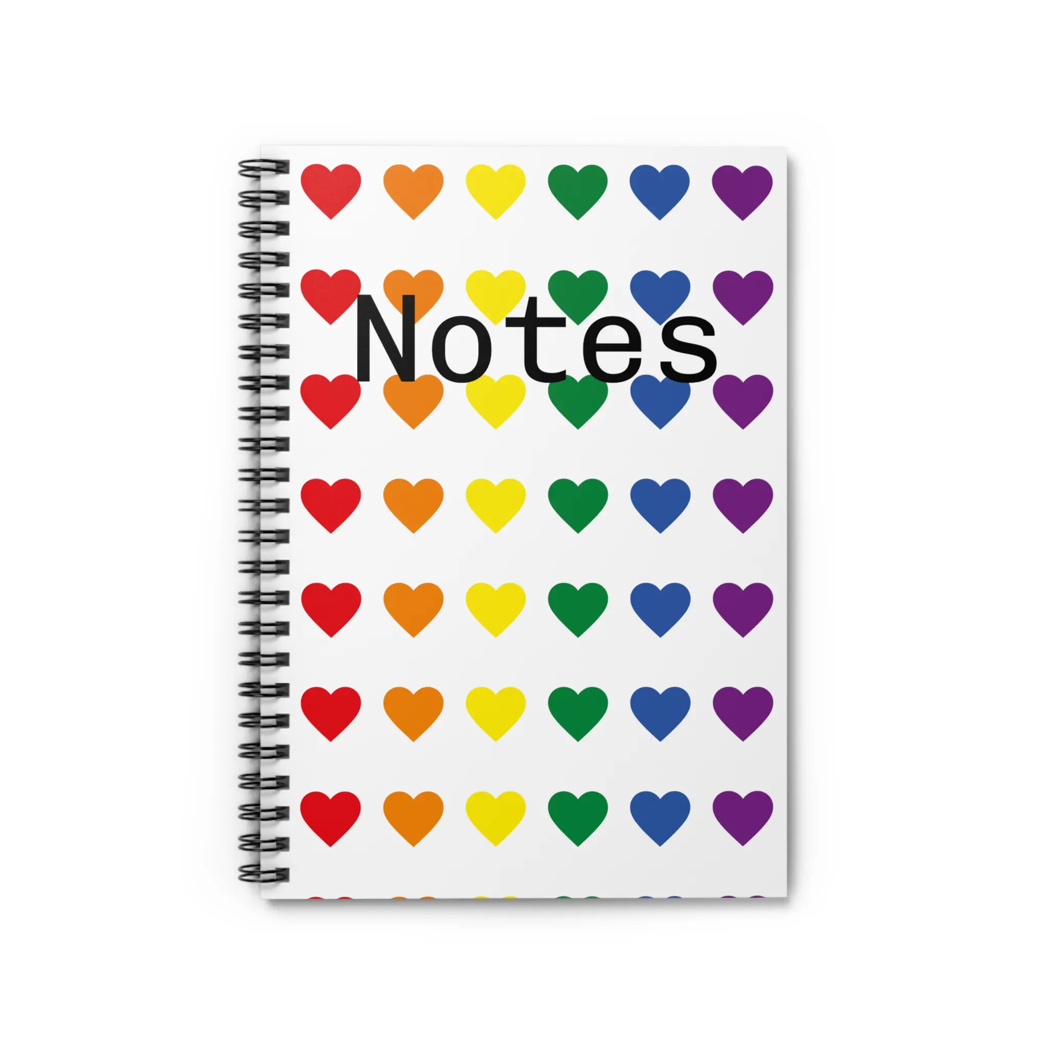 Rainbow Heart Spiral Notebook - Perfect for Students, Journaling, Gifts, LGBTQ+ Pride, Teacher Supplies, Colorful Stationery