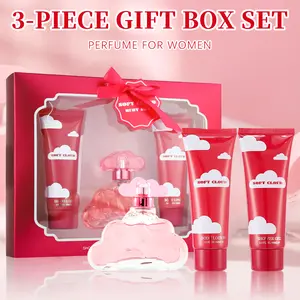 Bath and Body Gift Set for Women & Girls 1.7fl.oz Eau de Parfum Spray 2.8fl.oz Shower Gel 2.8fl.oz Body Lotion Women's Fragrance Sets POUCH Gift for Women Body Care Travel Set for Birthday Christmas New Year Gifts