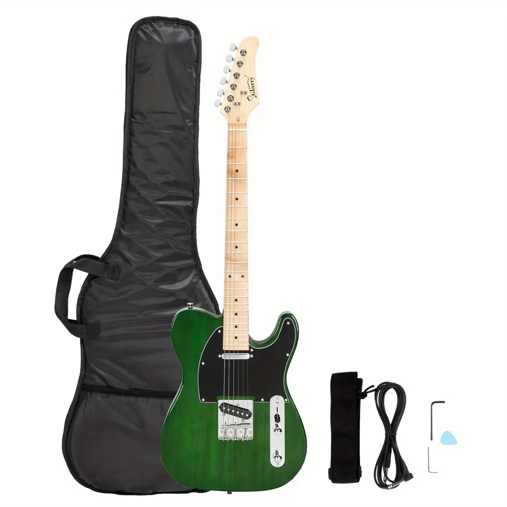 Maple Fingerboard Electric Guitar Kit - Durable Beginner Guitar Pack with Portable Accessories, Gig Bag, Strap, Paddle, Cable, and Maintenance Wrench Tool, Portable Guitar Accessories